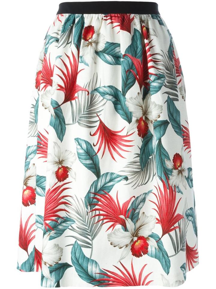 Antonio Marras Hawaiian Floral Print Skirt