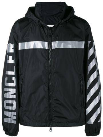 Moncler X Off-white Stripe Hooded Jacket - Black