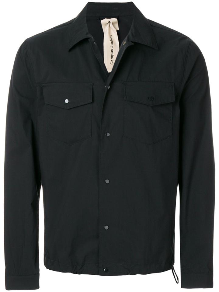 Ten-c Pin Fastened Shirt - Black