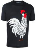 Dolce & Gabbana Rooster Print T-shirt, Men's, Size: 48, Cotton