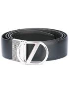 Z Zegna Logo Buckle Belt - Black
