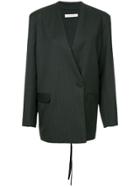 Christopher Esber Side Button Pinstripe Blazer - Grey