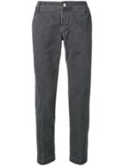 Entre Amis Creased Tapered Trousers - Grey