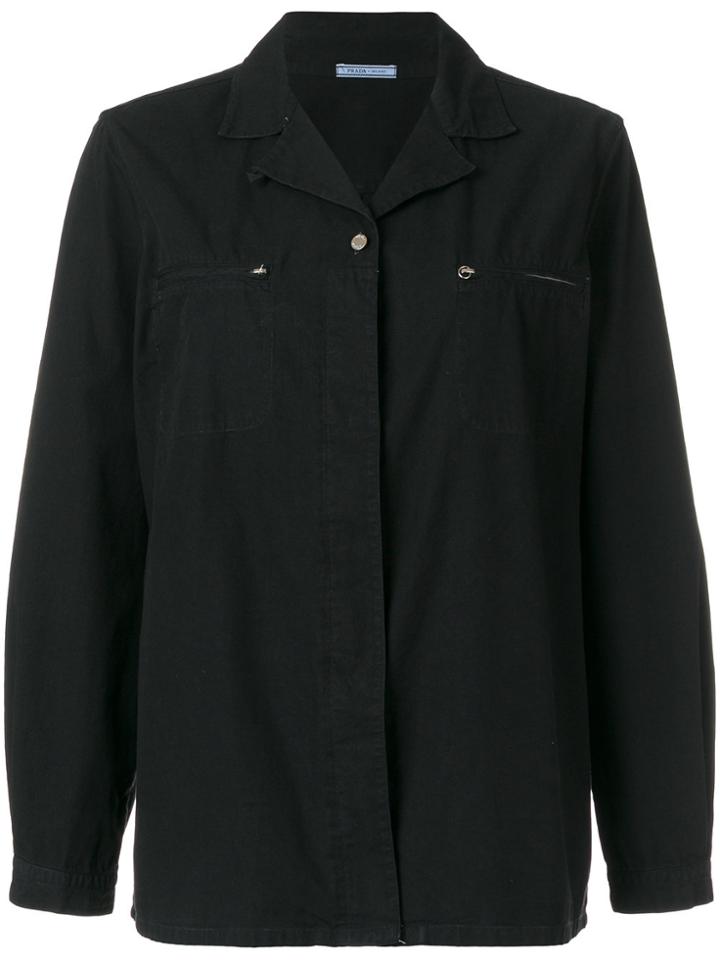 Prada Vintage Plain Shirt - Black
