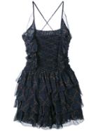 Isabel Marant Étoile Printed Batson Dress, Women's, Size: 40, Blue, Silk/viscose
