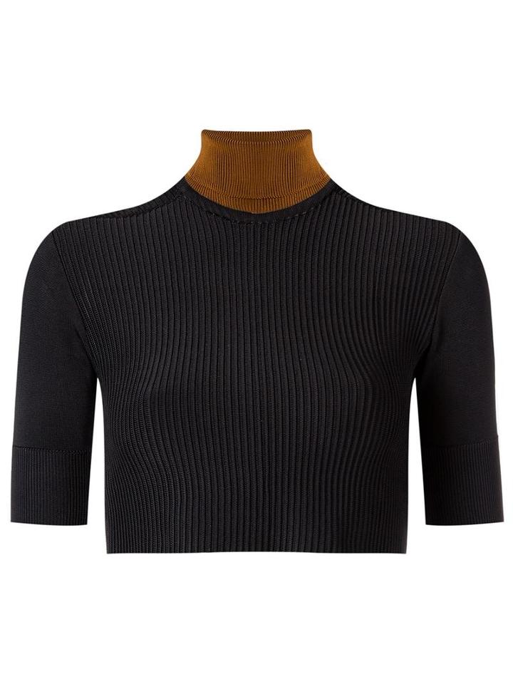 Haight - Knit Cropped Top - Women - Polyamide/spandex/elastane/viscose - G, Black, Polyamide/spandex/elastane/viscose