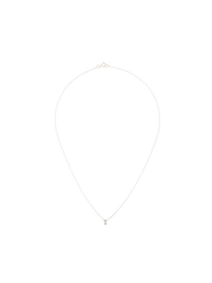 Natalie Marie Sapphire Pendant Necklace - Silver