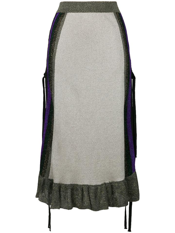 Marco De Vincenzo Ruffled Hem Skirt - Multicolour