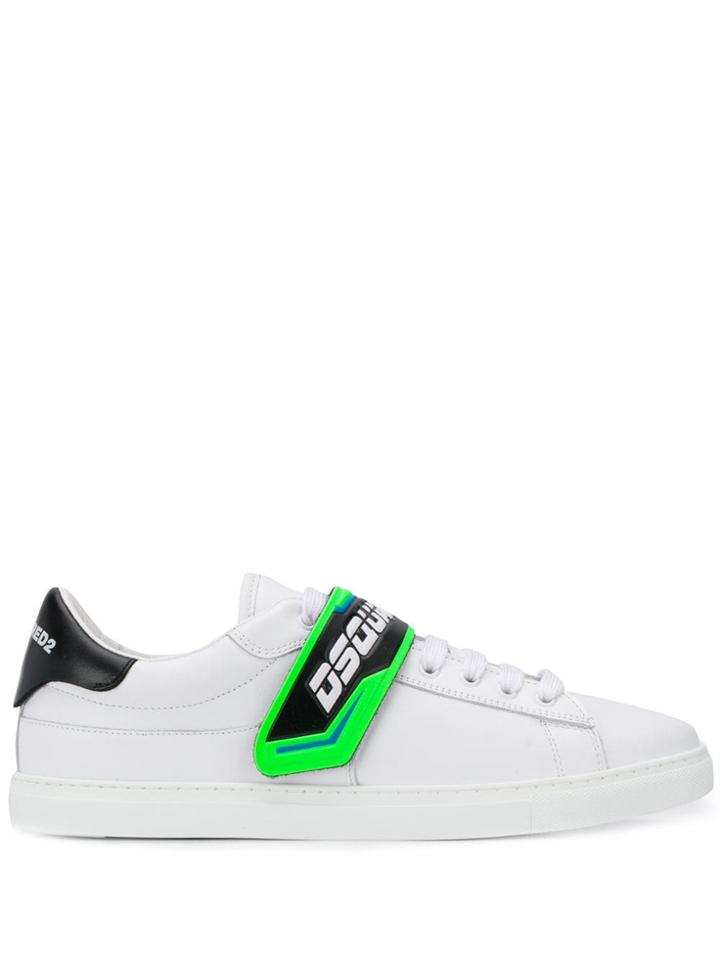 Dsquared2 T-strap Logo Trainers - White