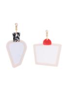Theatre Products Large Colour Block Earrings - Pink & Purple
