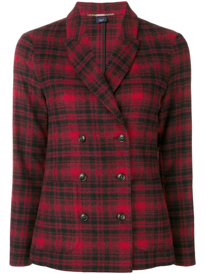 Woolrich Tartan Buttoned Blazer - Red