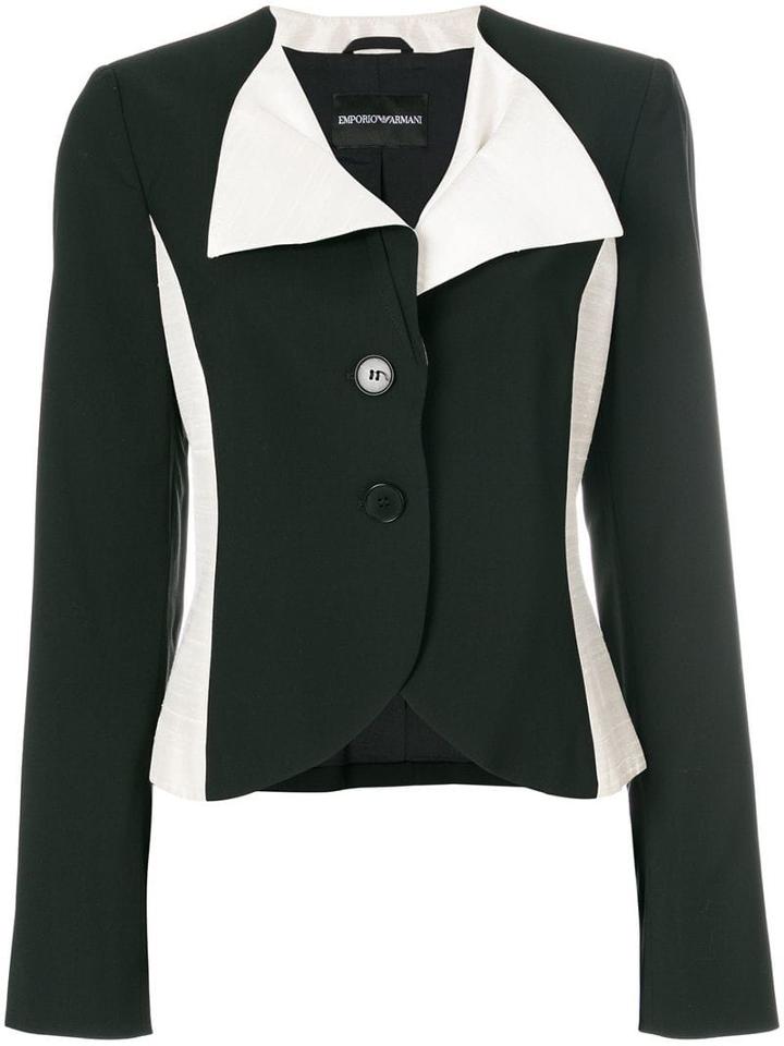 Giorgio Armani Pre-owned Color Block Blazer - Black