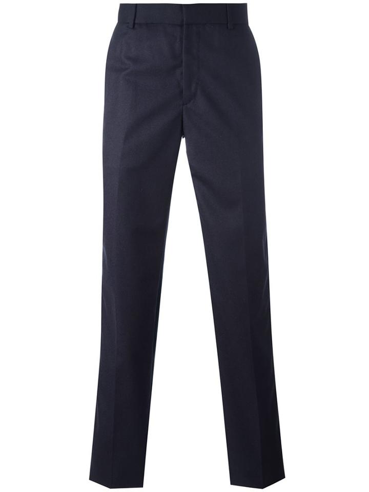 Alexander Mcqueen Satin Back Tailored Trousers