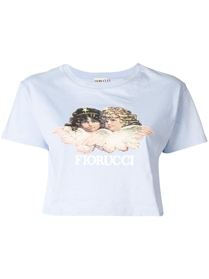 Fiorucci Vintage Angels Crop T-shirt - Blue