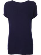 Agnona Short Sleeve Sweater, Women's, Size: Medium, Blue, Cashmere