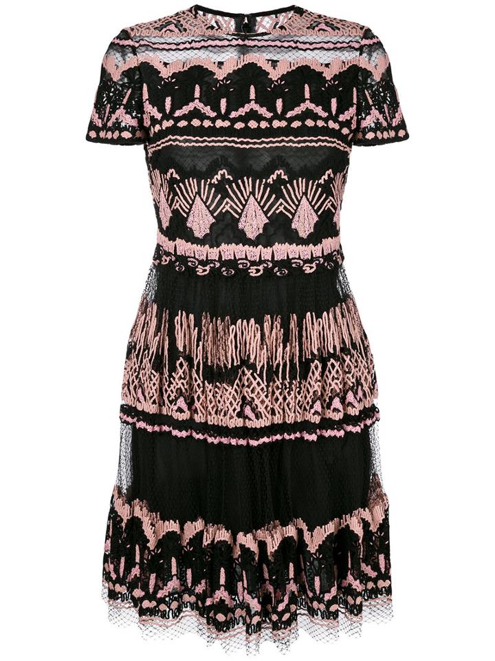 Valentino - Paradise Borders Veletta Dress - Women - Cotton/polyamide/polyester - 42, Black, Cotton/polyamide/polyester