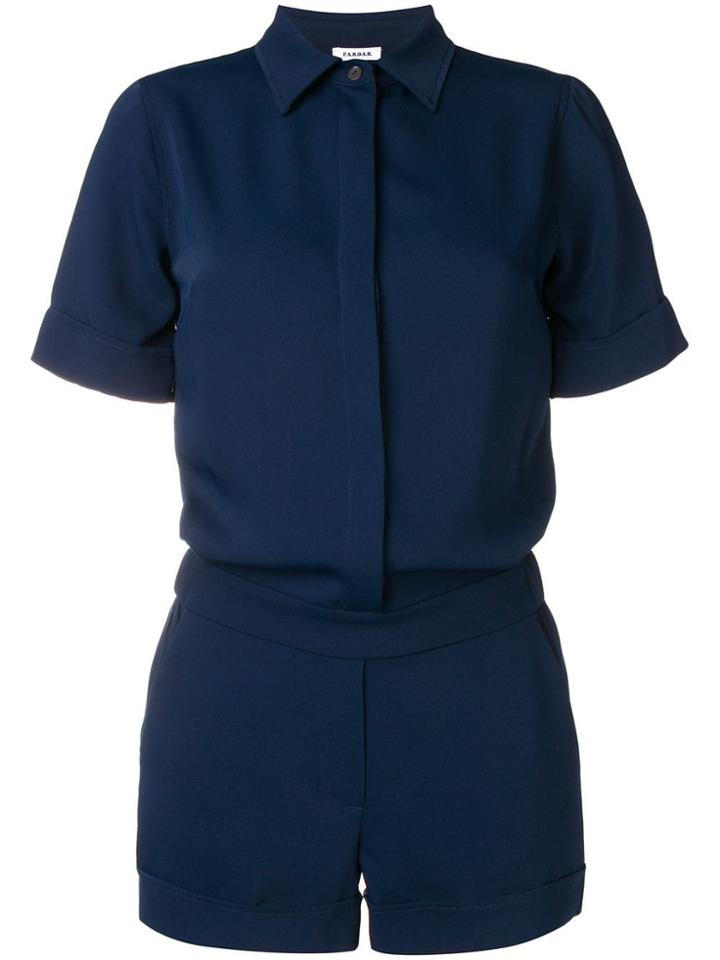 P.a.r.o.s.h. Short-sleeved Playsuit - Blue