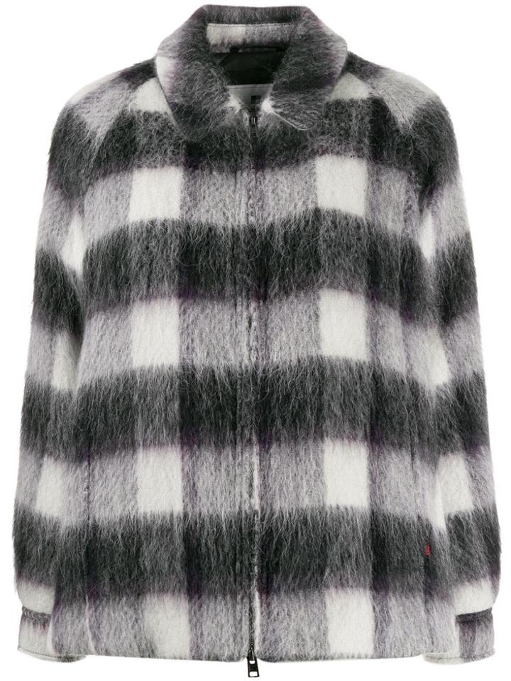 Woolrich Checked Oversized Jacket - Black