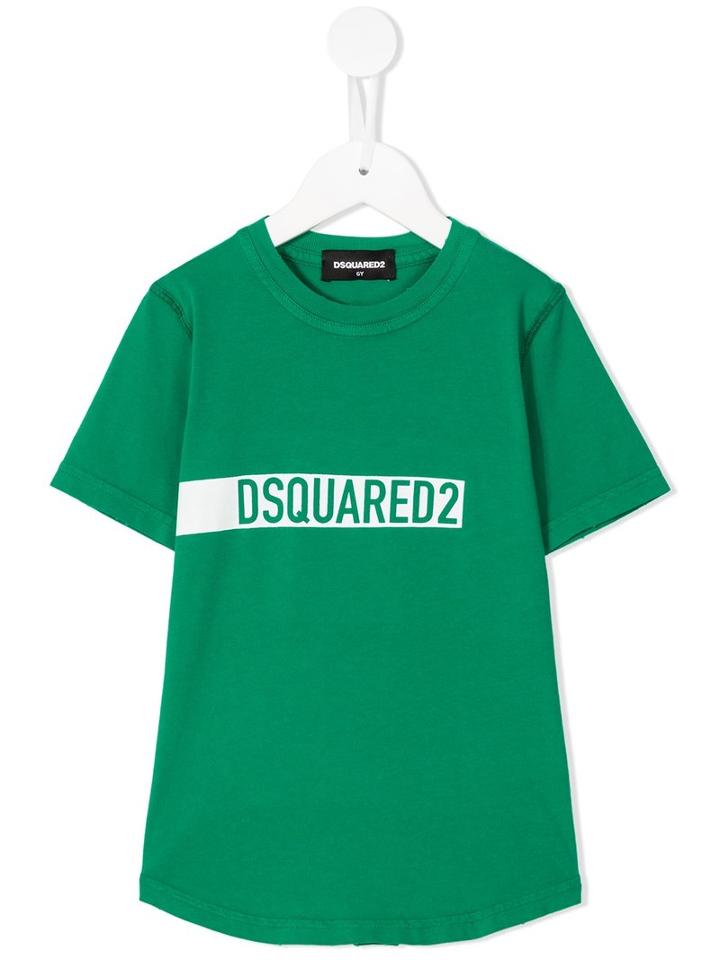Dsquared2 Kids Logo Print T-shirt, Boy's, Size: 6 Yrs, Green