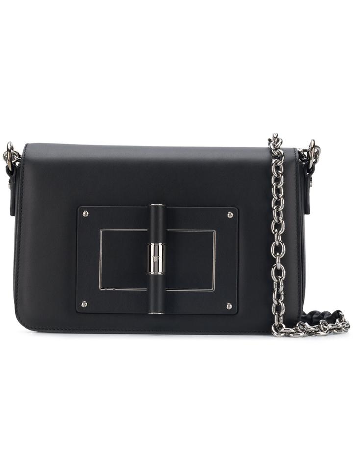 Tom Ford Large Twist Lock Shoulder Bag - Black