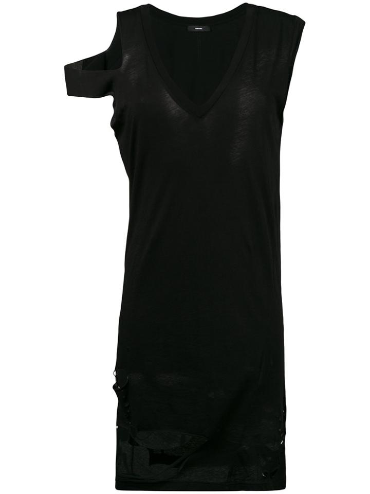 Diesel Distressed Tank Top - Black