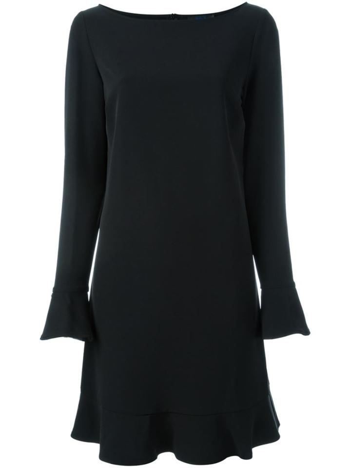 Twin-set Peplum Detail Dress, Women's, Size: Large, Black, Polyester/spandex/elastane