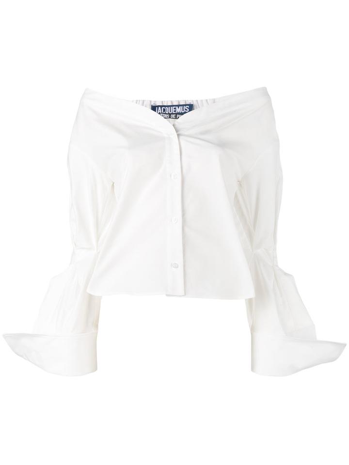 Jacquemus Off-shoulder Shirt, Women's, Size: 42, White, Cotton