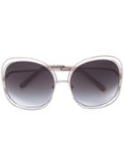 Chloe Eyewear - Carlina Sunglasses - Women - Metal (other) - One Size, Nude/neutrals, Metal (other)
