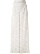 Missoni Tonal Zigzag Palazzo Pants, Women's, Size: 40, Nude/neutrals, Viscose