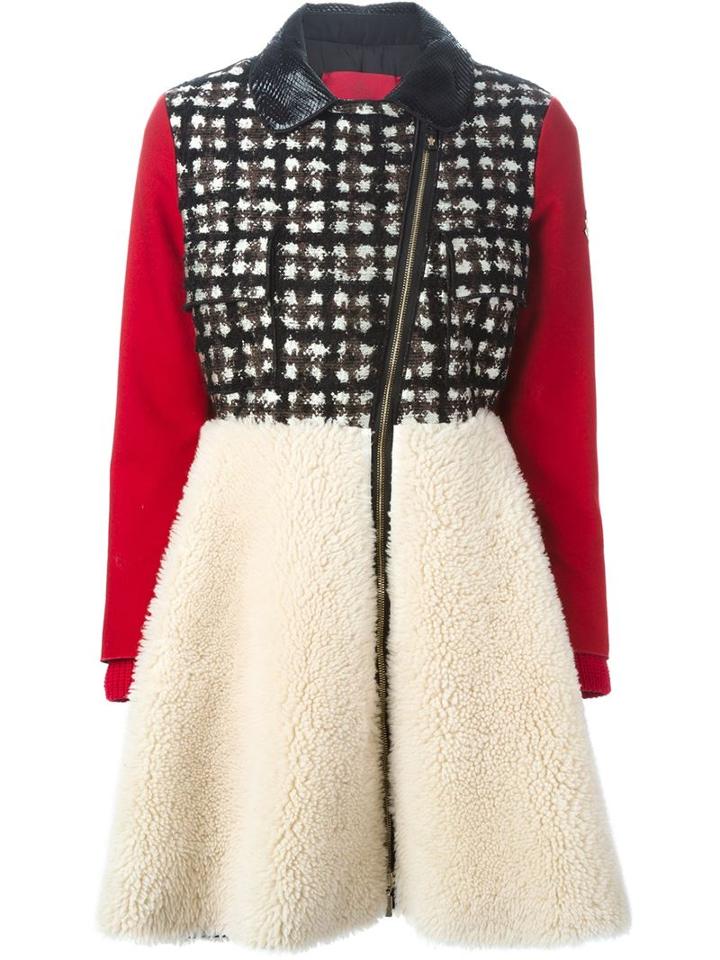 Moncler Gamme Rouge Panelled Zip Coat