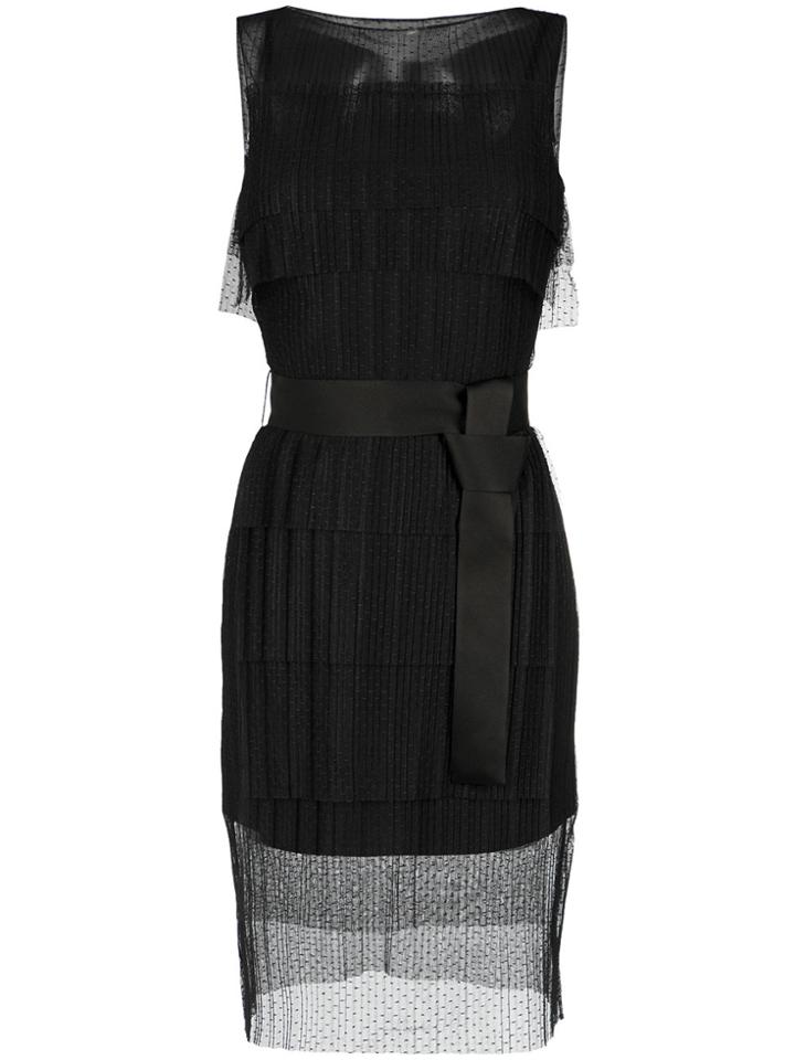Gloria Coelho Tulle Panels Dress - Black