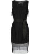 Gloria Coelho Tulle Panels Dress - Black