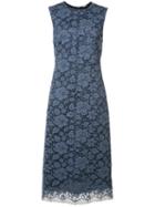 Adam Lippes - Floral Lace Dress - Women - Silk/cotton/nylon/viscose - 4, Blue, Silk/cotton/nylon/viscose