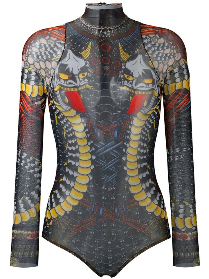 Dsquared2 Tattoo Body, Women's, Size: Large, Black, Polyamide/spandex/elastane