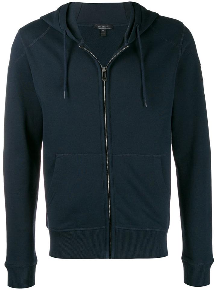 Belstaff Knitted Drawstring Hoodie - Blue