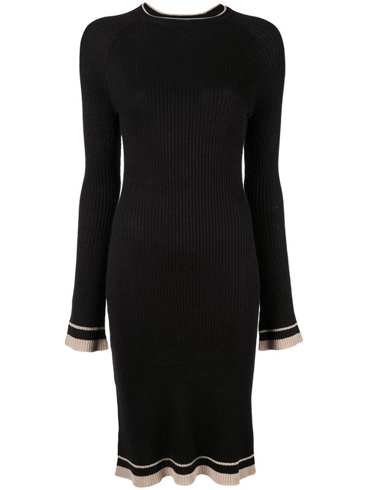 Venroy Venroy Wlngslvknitdressblk Black Linen/flax