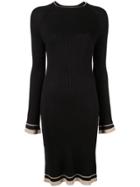 Venroy Venroy Wlngslvknitdressblk Black Linen/flax