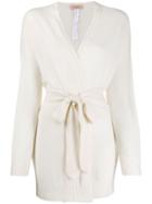 Twin-set Belted Wrap Cardigan - Neutrals