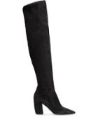 Prada Suede Knee-high Boots - Black