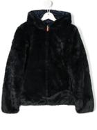 Save The Duck Kids Teen Reversible Hooded Jacket - Blue