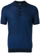 Zanone Short-sleeve Polo Shirt, Men's, Size: Large, Blue, Cotton