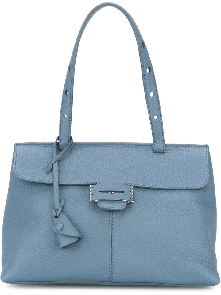 Myriam Schaefer Mini Lord Tote, Women's, Blue, Calf Leather