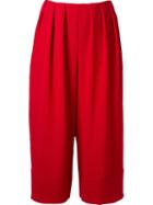 Fernanda Yamamoto Pleated Waist Wide Cropped Trousers