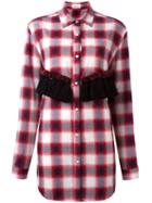 Au Jour Le Jour Checked Tassel Detail Shirt, Women's, Size: 42, Red, Cotton/polyester/viscose/wool