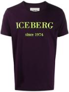 Iceberg Logo Print T-shirt - Purple