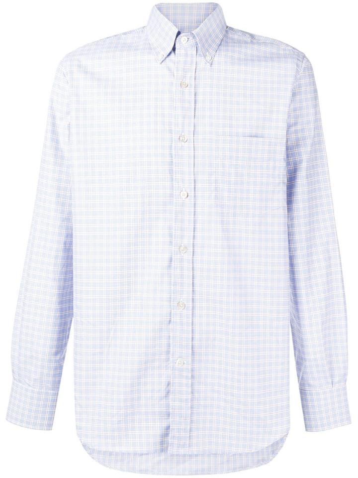 Canali Micro-check Shirt - White