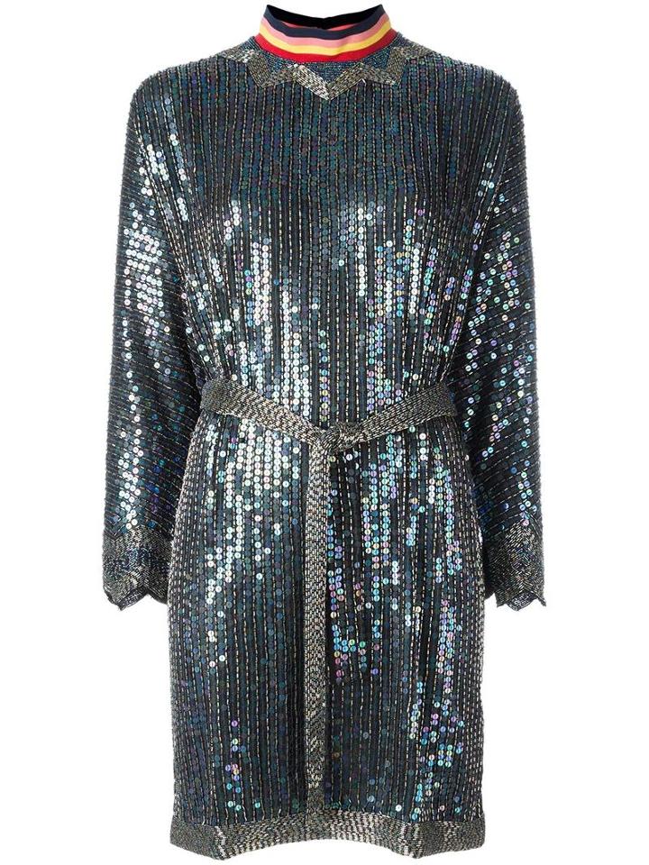 Diesel Sequin Embellished Dress, Women's, Size: Small, Black, Polyester/glass/plastic