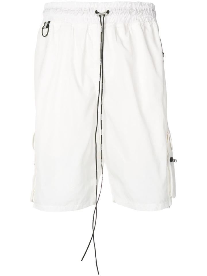 Represent Drawstring Cargo Shorts - White