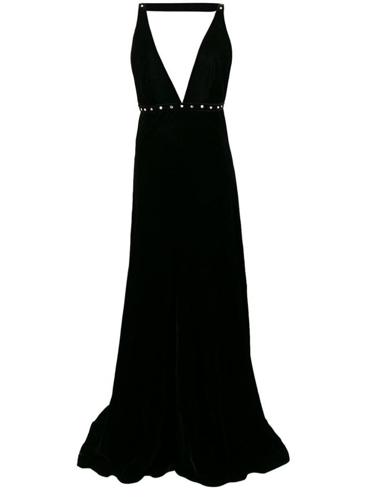Philosophy Di Lorenzo Serafini Embellished Velvet Evening Dress -