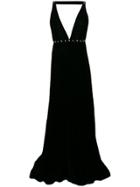 Philosophy Di Lorenzo Serafini Embellished Velvet Evening Dress -